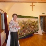 Cathy speaking at "thank you" party.