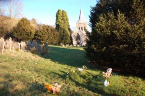Church Yard with graves