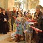 The congregation in the north transept