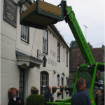 Ye Olde George Inn with front loader