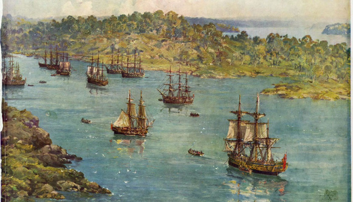 First-Fleet-in-Botany-Bay