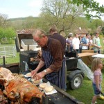 Frank Moffat at hog roast