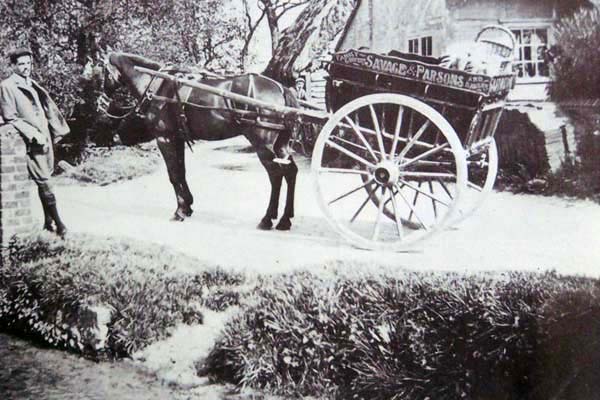 The store was later Savage & Parsons, whose cart is seen here in Frogmore