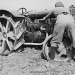 Tractor and landgirl