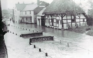 White House and High Street flooded